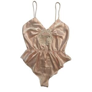 [[Vintage]] Victoria's Secret Coquette Lingerie Teddy BodysuitGold Label Medium